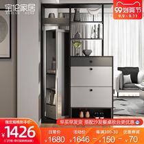Simple and multifunctional entry portal cabinet rotating Hall cabinet living room shoe cabinet Nordic modern screen partition cabinet wine cabinet