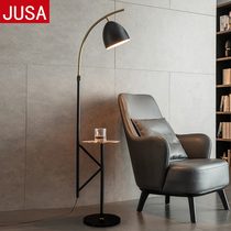 Nordic Net red living room floor lamp ins Wind light luxury usb wireless charging bedroom shelf bedside lamp landing lamp