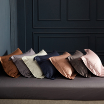  Solid color 100 satin pillowcase 48×74cm pair of cotton single five-star hotel cotton pillowcase