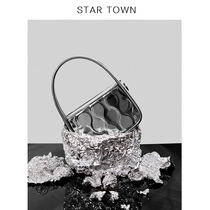  STARTOWN starry town original design handbag 2021 new first layer cowhide trendy fashion messenger square bag