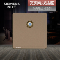 Siemens broadband TV socket Zhidian Xi Gold brown cable interface type 86 household concealed panel