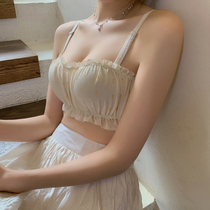 Bandeau underwear Anti-naked bra Girl Japanese suit No rimless milk anti-sagging small chest gathered bra