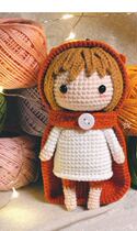 (017) Cute dry sister small buried wool crochet doll illustration tutorial
