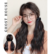 The ghost ghost home ゛ soft sister double ponytail wig female bundled low ponytail hair braid Loli wig short