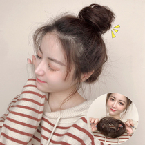 The ghost home ゛ real hair half a ball head roll Hairband wig female lazy person fake ball hair accessories fluffy natural