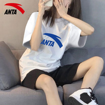 Anta Sports Suit Woman 2022 Summer New Great Logo Thin Loose Casual Short Sleeve Shorts Two-piece Set