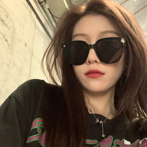 2021 New Korean version of ins sunglasses women fashion box round face Net red Street shooting driving UV sun glasses