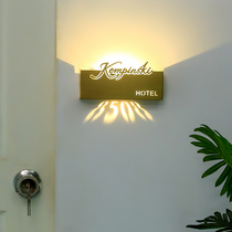 Hotel room door number customized luminous word door head metal Hotel Hotel room English letter private room door head