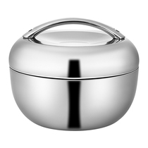 Stainless steel insulated lunch box student lunch box portable office worker lunch box divider type with large capacity of meal delivery tableware