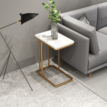 Nordic side a few simple modern tea table iron creative marble corner light luxury small apartment bedside table table