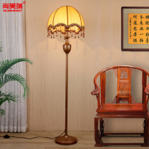 New Chinese landing lights Classical retro vertical lamps Lighting Room floor-style antique sheep skin remote control dimming