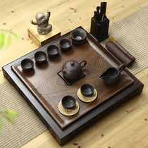 Youshang chicken wings solid wood tea tray Purple sand pot Kung Fu tea set Household complete set of modern drainage simple tea table