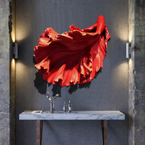 Light luxury creative fighting fish wall hanging wall decoration model room living room entrance restaurant shop wall decoration wall pendant