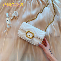 French counter Mk ii womens bag senior small fragrant wind Lingge shoulder chain bag mini cross body small square bag