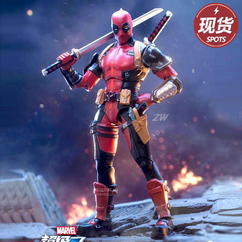 Zhongyong Deadpool은 진정한 모델 장난감 장난감 슈퍼 워 마블 주변 인형 1/10을 처리 할 수 ​​있습니다.