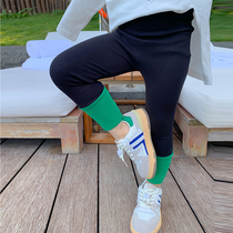 abao family girl outside wearing long pants spring autumn clothing new Korean version small and medium boy fried street pants baby parquet and underpants