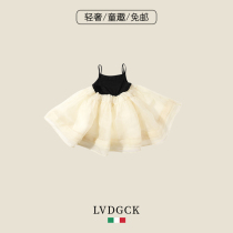 Girls summer dress 2021 New Italian LVDGCK childrens sling princess dress foreign baby skirt