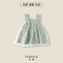 Girls dress summer Italy LVDGCK baby skirt 2021 new Korean version of the net red childrens princess dress