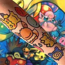 Tattoo sticker pet elf Pokémon cute little bear rabbit children student cartoon waterproof durable female male
