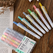 Dianshi 805S fluorescent color pen Student replaceable core color press highlighter Retro light color marker pen