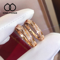ONLYONE jewelry 18k diamond ring female couple wedding ring wedding ring wedding engagement real diamond diamond ring customization