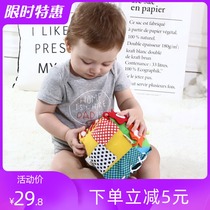 Baby soft cloth building blocks Hexahedron Early education educational toys Cloth cube Childrens practice buckle buttons buttons Tie shoelaces