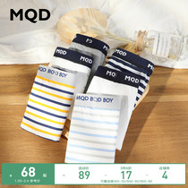 MQD Boy Summer Underpants Flat Cape Shorts Boy School Child Strip Child Four Corner All-Cotton Underwear