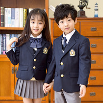  Suit class suit Primary school school uniform Three-piece suit for boys and girls spring and autumn and winter British college style kindergarten garden suit