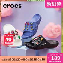 Crocs one word slippers card Localto Beja sandals women outwear comfort men cool slippers dongle shoes) 12000