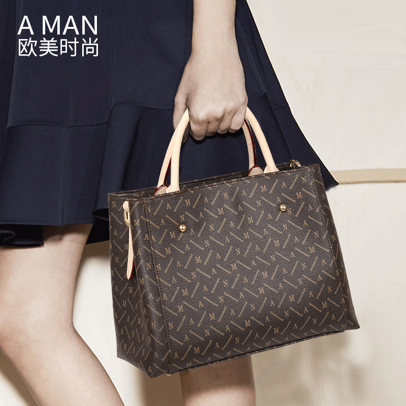 Aman women's handbag large capacity mother's bag middle-aged women's atmosphere fashion trend all-round temperament handbag