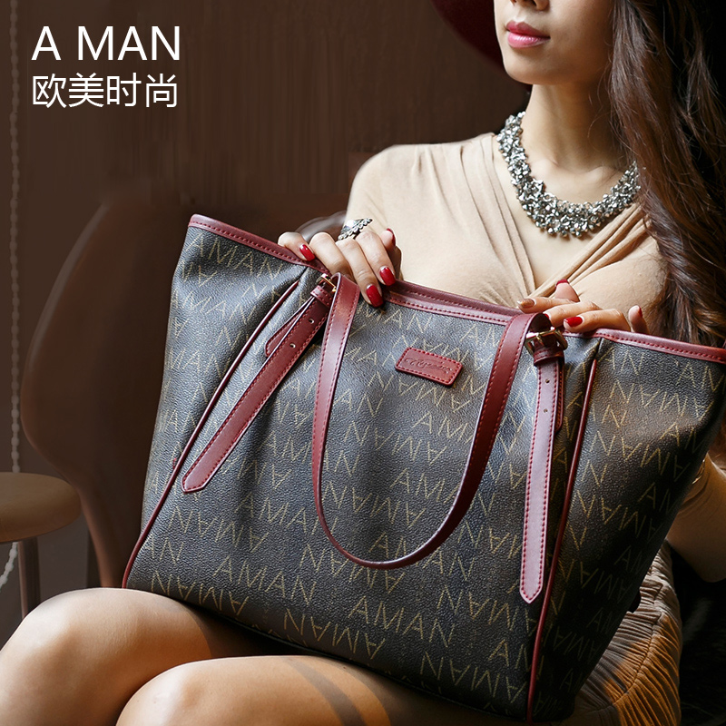 Aman single shoulder bag lady bag large capacity handbag summer fashion lady bag temperament simple Tote Bag