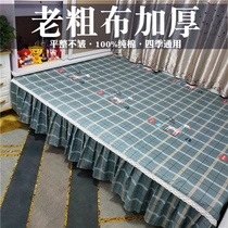(High quality fabric)Cartoon tatami sheets one side of the bed skirt cotton hemp rough cloth thickened Kang single four seasons
