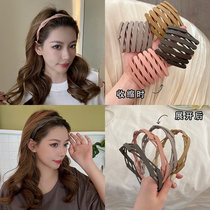 Folding telescopic face washing hairband female summer forest simple hairpin headgear 2021 new non-slip broken hair headband