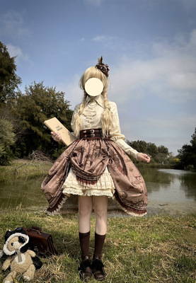 taobao agent [Lemiroir dress] Miracle waist seal SK skirt pirate wind original lolita tail