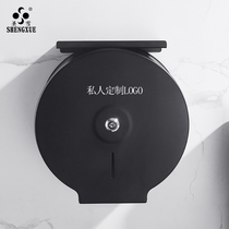Stainless steel roll carton waterproof hotel public toilet wall-mounted sanitary large plate paper towel toilet paper rack