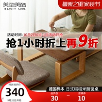 Floating window table small coffee table solid wood tatami table and chair combination small table Japanese balcony several kang table small coffee table home