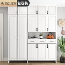  Shoe cabinet Household door super large capacity entrance cabinet Simple modern entrance door integrated shoe cabinet integrated wall foyer cabinet
