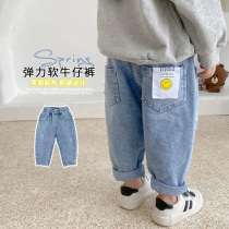 Boys pants spring and autumn jeans tide baby boys autumn trousers casual radish pants childrens father pants