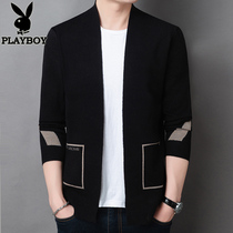 Playboy cardigan mens coat new mens autumn knitwear mens spring and autumn casual thin sweater tide