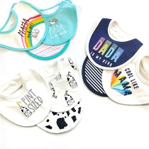 momscare newborn cotton bib baby 0-1 year old 2 double layer cotton spillage spills scarf
