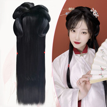One-piece costume modeling wig hand residual party Gospel ancient style Ming Chinese clothing hair slacker soft hair hoop high temperature Silk