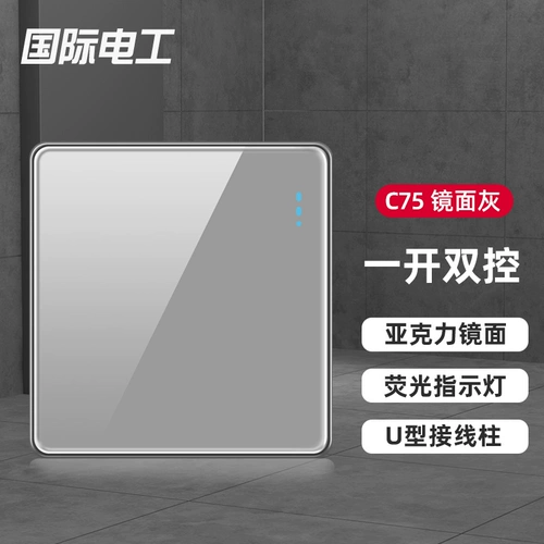 Международный электрический переключатель гнездо 86 Dark Installath