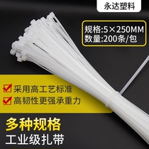 Self-locking nylon cable tie 4*200 5*250mm Cable tie Plastic fixed cable tie White black color