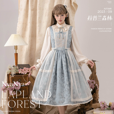 taobao agent [Deposit 2xl solicitation] Nyanya Rapland Forest Lolita Lolita Original Elegant Vocal Print JSK OP