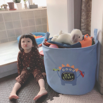 Nordic children's toy storage basket fabric foldable baby dirty clothes storage bucket large capacity cartoon sorting box