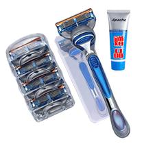 Five-layer head razor Front speed 5-layer front hidden manual universal buckle Geely blade knife holder Razor shave