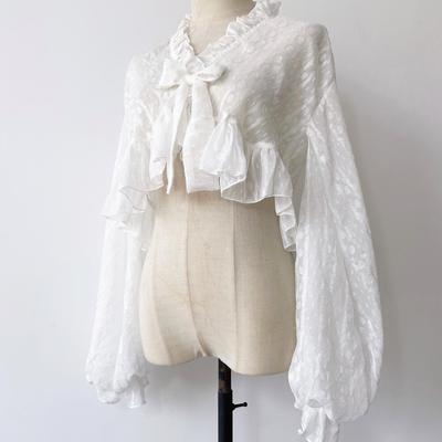 taobao agent Summer shiffon short flashlight, cardigan, Lolita style, long sleeve, UV protection