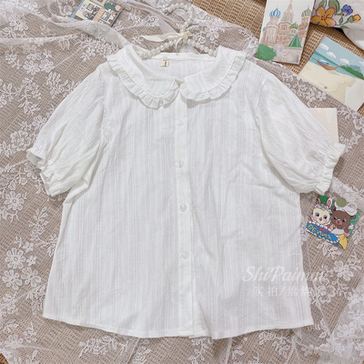 taobao agent Cotton universal jacket, summer doll, with short sleeve, Lolita style, doll collar