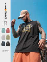 Spinners Tide Cards Big Code Mens Clothing Fatter Overweight overweight Waistcoat Men Summer Loose shoulder sleeveless t-shirt