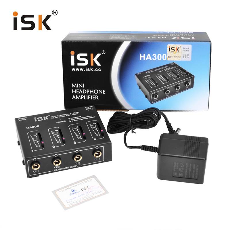 ISK HA300 Professional Stage Portable Earphone Amplifier, Four-way Earphone Amplifier, Earphone Distributor